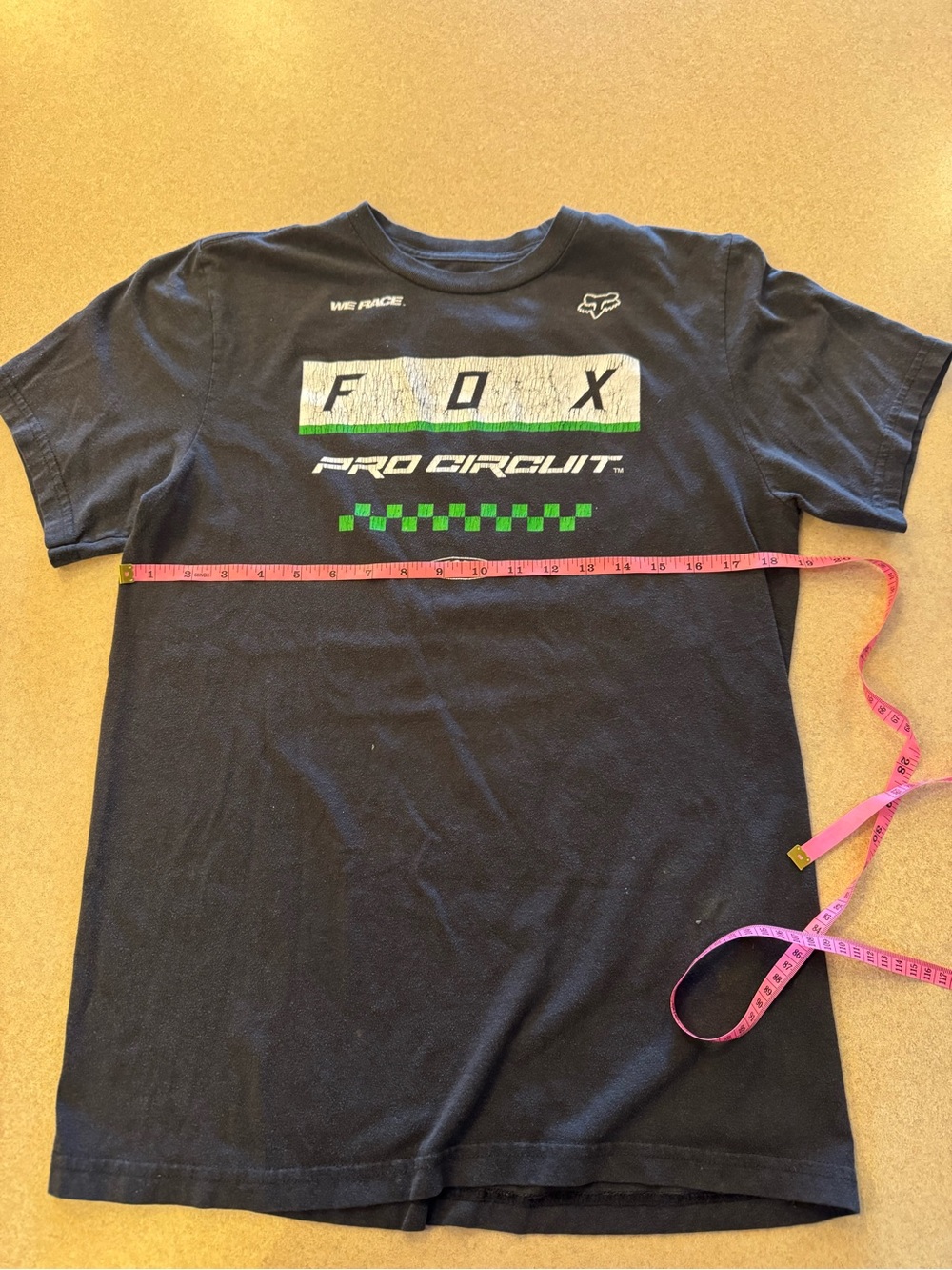 Fox Racing Black Tee with White Logo